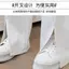 Quần xẻ tà eo cao màu trắng mỏng dáng rộng thon gọn hơn Quần thường ngày dành cho nữ Quần ống rộng xẻ thẳng mùa xuân mùa hè Cotton Polyester