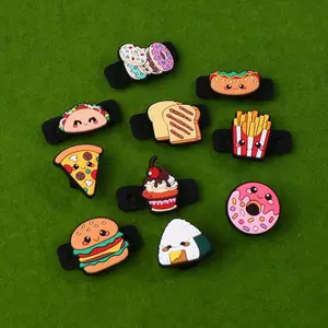 Cheenm Food Series Hamburger Tennis Raet Pizza Cookie Bánh Mì Donut Hình Sho Hấp Thụ Silicone Tennis Vợt Giảm Chấn VN