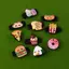 Cheenm Food Series Hamburger Tennis Raet Pizza Cookie Bánh Mì Donut Hình Sho Hấp Thụ Silicone Tennis Vợt Giảm Chấn VN