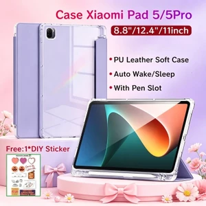 Ốp điện thoại Xiaomi Pad 5 Pro 11inch / MiPad 8 Pro 11.2inch có khe cắm bút Vỏ bảo vệ từ tính Xiaomi Pad Mini Cover có Ốp điện thoại trong suốt POCO Pad X1 11.2inch