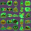 50 Tờ Halloween Dạ Quang Dán Dạ Quang Ngày Lễ Halloween Trang Trí Chống Thấm Nước DIY Chân Không Cốc Dán 8FZM
