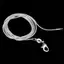 ECK Dài 16-28inch (40-80cm) Bạc Chokers Nelaces 1mm Rắn Dây Xích Nelace HOT