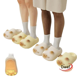 Dép Mèo DWEL, Chống Thấm Nước Mũi Đóng Kitty Mules, Đáng Yêu Lông Tơ Sang Trọng Đáy Mèo Len Tăng Chiều Cao Dép Mèo Nhà