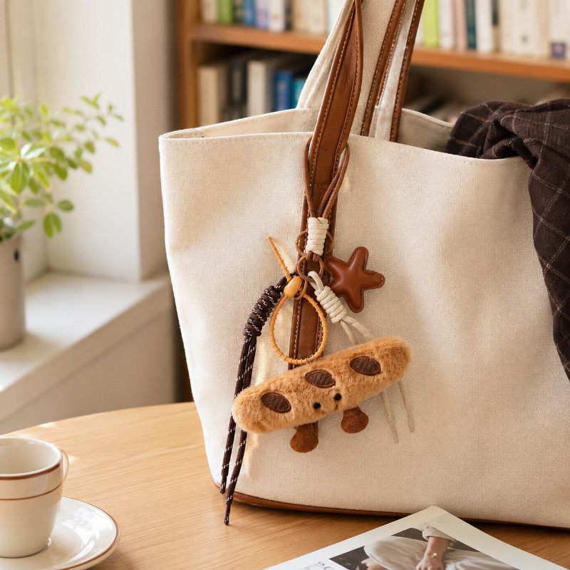 【SKISOPGO】Túi Phụ Kiện Dễ Thương Pháp Baguette Croissant Sang Trọng,Sáng Tạo Túi Trang Trí,Chuyền Người Bạn Quà Tặng