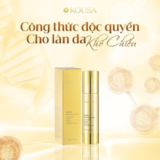 KOUSA Combo Bộ 3 chắm sóc da Khăn ướt tẩy trang + Mặt nạ NMN Meso + Kem dưỡng NMN