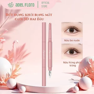 【Adel Floro】Bút Tạo Hốc Mắt 2 Đầu - Lõi Sáng & Khối 70-30, Mắt To 3D Một Nét, Mềm Mịn