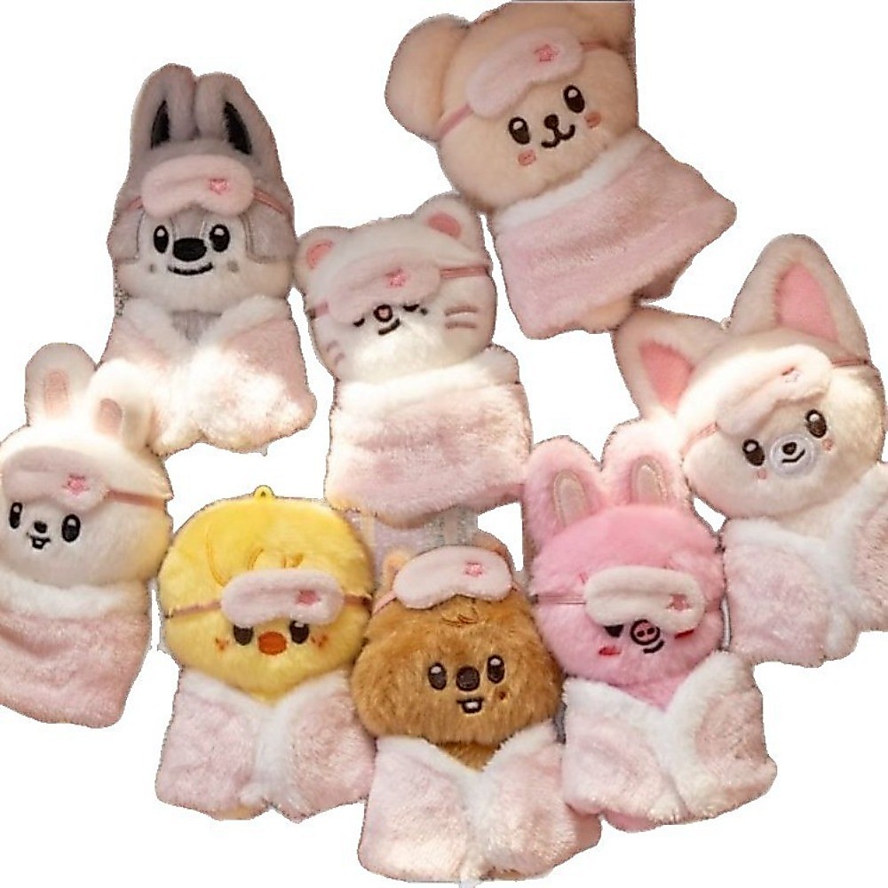 Kpop Idol Stray Kids Búp bê sang trọng Móc khóa SKZOO 10cm Ver Pyjama búp bê