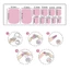 EBINLANDS 22 đầu / miếng dán móng tay ngón chân, Gradient lấp lánh chống thấm nước Full Cover Nail Wraps, Không nướng Chất kết dính có thể tháo rời Màu trơn lấp lánh Dải sơn móng tay lấp lánh