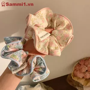 ZK Thời Trang Hàn Quốc Scrunchies Hoa, Dây Buộc Tóc Co Giãn, 60-100 Chiếc VN
