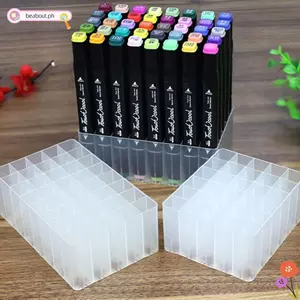 Giá đỡ bút đánh dấu BEABOUT, Giá đỡ bút có dung lượng lớn 12 / 24 / 30 / 40 / 48 / 80 / 100 khe cắm, Dụng cụ sắp xếp bàn đa chức năng