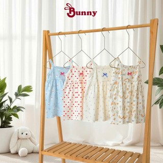Váy 2 dây mùa hè chính hãng Bunnybaby chất thun cotton mềm mát cho bé 1-5 tuổi Bubbybaby-GV