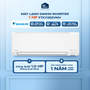 Máy Lạnh Daikin Inverter 1HP FTKY25ZVMV | Cân Bằng Độ Ẩm - Hàng Chính Hãng