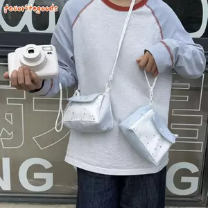 Túi đựng đồ trang điểm FAVORITEGOODS, Túi đeo chéo dung tích lớn nhiều lớp, Túi đựng đồ bằng vải Canvas in hình ngôi sao đa chức năng Văn phòng phẩm