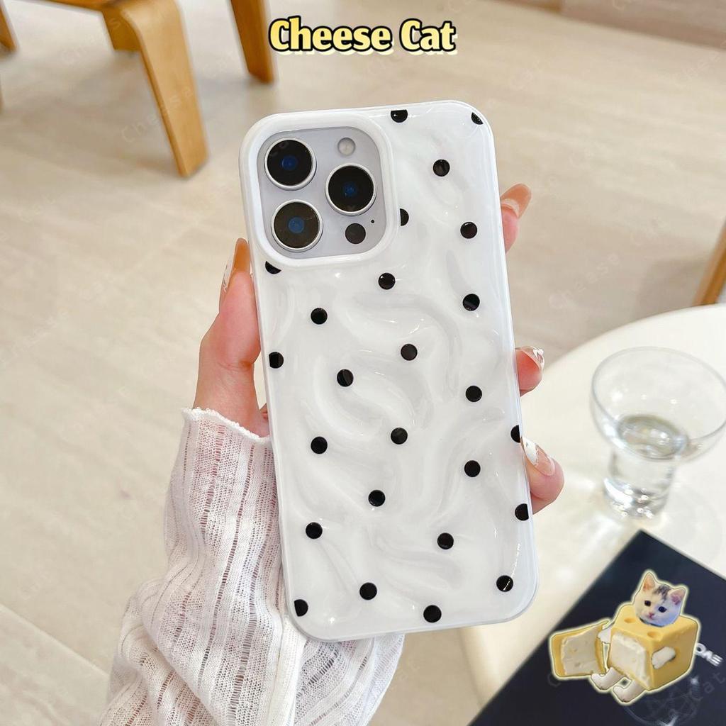 Ốp lưng iphone thời trang chấm bi đơn giản cho iPhone 13 16 15 17 12 11 14 Pro Max Xs Max XR 7Plus