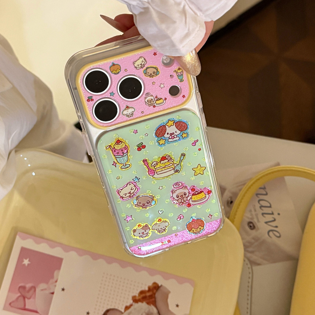 Họa tiết màu hoạt hình tươi mới phù hợp cho iPhone 17 Pro Max 16, 15, 14, iPhone 13, 12, 11 ốp lưng bảo vệ chống rơi
