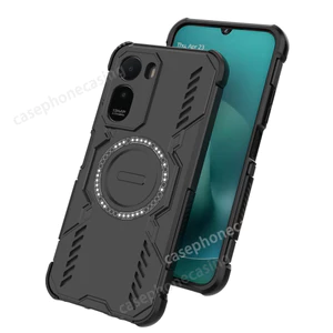 Ốp Điện Thoại Cho Redmi A7 Pro A7Pro POCO C85X C85x 4G 5G 2026 Vỏ Điện Thoại Từ Tính Không Dây Cứng Bảo Vệ Ống Kính Rỗng Ốp Lưng