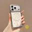 Phone Case For iPhone 17 Pro Max 16 15 Korean Style TPU Magnetic Transparent Korean Style Polka Dot Aesthetic Korean Cute