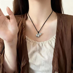 Bohemian Phong Cách Dân Tộc Bầu Mặt Dây Chuyền Vòng Cổ Nữ Thiết Kế Retro Dây Sáp Áo Len Dây Xích Niche Phù Hợp Với Hợp Thời Trang