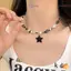 Vintage Goth Ngôi Sao Mát Mặt Dây Chuyền Đính Hạt Dây Xích Nelace Dành Cho Nữ Dopamine Ngôi Sao Đính Hạt Nelace Kpop Y2K Phụ Kiện Trang Sức Mới