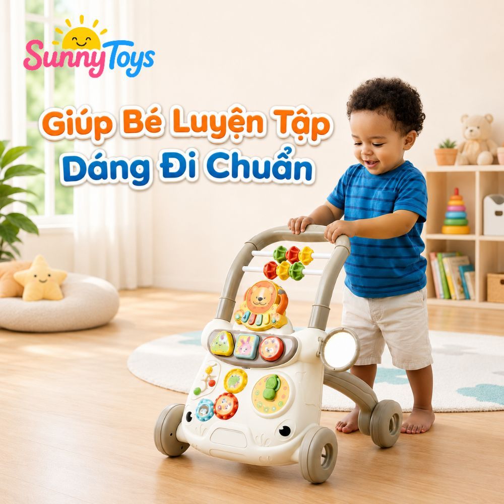 Xe Tập Đi Đa Năng SunnyToys 5in1 - Bé Tập Đi, Chơi Nhạc Và Vận Động Hỗ Trợ Tập Đứng Tập Đi