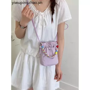 Nhật Bản Nhật Bản Hàn Quốc Nylon Canvas Túi Nhỏ Nữ Nhẹ Du Lịch Túi Thể Thao Leo Núi Túi Đi Bộ Ngoài Trời Điện Thoại Di Động Túi Đeo Vai