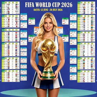 2026 Bóng Đá Biểu Đồ Trận Đấu Bóng Đá Biểu Đồ Poster Thể Thao Người Hâm Mộ Phụ Kiện