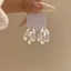 NICOLOO 1 Đôi Bông Tai Vòng, Bông Tai Chấm Bi Màu Đen Chải, Phong Cách Retro Kim Loại Nhìn Rỗng Vòng Họa Tiết Bề Mặt Tròn Nhẫn Tai Thời Trang Nữ