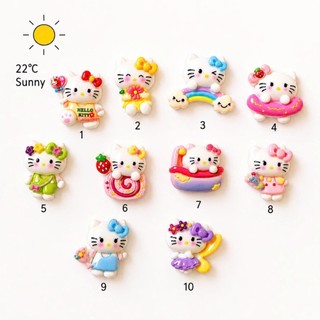[ĐỘC QUYỀN] 🌈 Set Charm Hello Kitty  Sunny Day Cầu Vồng Mùa Hè Dễ Thương Trang Trí Dép