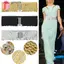 GAVESTO Sequin Thắt lưng đàn hồi rộng dành cho nữ Cinch Váy nữ thường ngày Cummerbands