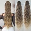 WEETW Water Wave Tóc Giả Đuôi Ngựa, Tổng Hợp 26Inch Dài Xoăn Đuôi Ngựa Nối Dài, Làm Nổi Bật Tự Nhiên Lông Tơ Móng Vuốt Kẹp Đuôi Ngựa Tóc Giả Cho Nữ