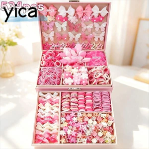 Bộ kẹp tóc YICA, Băng đô nhẹ cho bé gái Bộ phụ kiện tóc, Giá đỡ đuôi ngựa co giãn cho bé gái Mặc hàng ngày