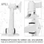 apill Hozee CCTV Stand Ổn định Lắp đặt dễ dàng Giá đỡ camera giám sát Hợp kim nhôm màu trắng để hỗ trợ