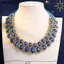 Vòng cổ pha lê NICOLOO, Vòng cổ Choker đầy màu sắc cổ điển, Thiết kế dệt thời trang Vòng cổ xương đòn hai lớp thủ công dành cho nữ