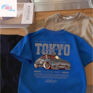 Áo Thun Trẻ Em Bé Trai Gái In TOKYO Underground Xe Độ, Áo Bông Ngắn Tay Hè Phong Cách JDM Size 3-12 Tuổi COD