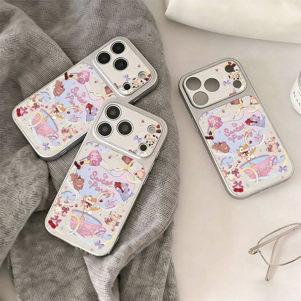 Ốp lưng iPhone thỏ gấu thỏ dễ thương hợp iPhone 13/14/15/16/17 Pro Max