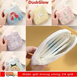 Túi đựng mỹ phẩm DUSKGLOW, Túi đựng băng vệ sinh đa năng tổ chức cáp dữ liệu, Ví đựng tiền xu dung tích lớn