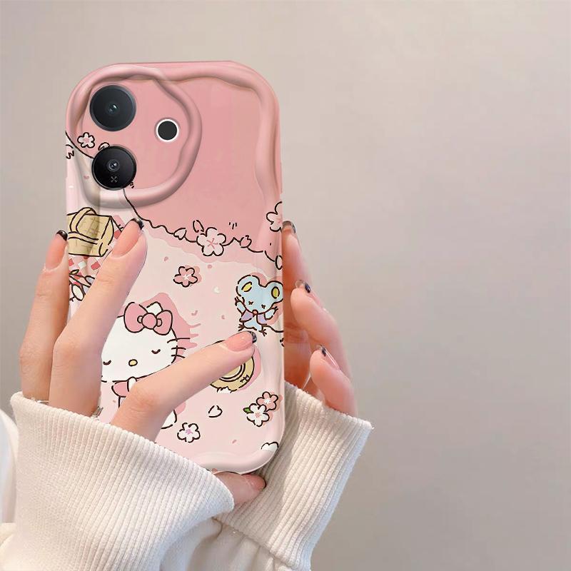 Thích Hợp Cho VIVO V60 Lite V60E T4 Pro IQOO Z1OR 5G 3D Bé Gái Mềm TPU Hoạt Hình Kitty Nữ Vỏ Điện Thoại Chống Sốc