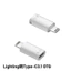 Chiếu sáng sang USB / Type-C Bộ chuyển đổiOTG, Nam sang Nữ, dành cho iPhone / iPad để kết nối ổ đĩa Flash / Bàn phím / Chuột, Trắng