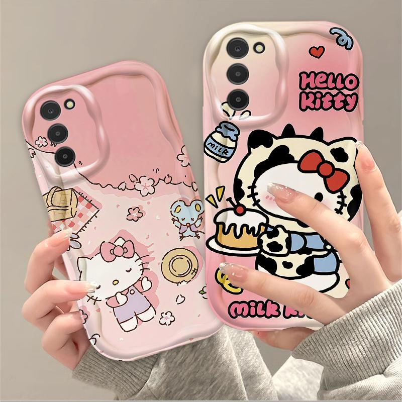 Thích Hợp Cho Samsung A11 A02S A03S 3D TPU Mềm Hoạt Hình Kitty Nữ Vỏ Điện Thoại Chống Sốc