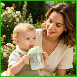 Ống Hút Sippy Cup 300ml Chống Tràn Chống Rò Rỉ Chuyển Đổi Chai Nước Ống Hút Cốc Nước Cho Gia Đình Phòng Ngủ Du Lịch saixit2vn