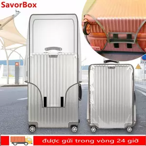 Vỏ hành lý du lịch SAVORBOX, Vỏ bảo vệ hành lý chống nước trong suốt, Vỏ bảo vệ vali chống bụi PVC 16-28 Inch Hành lý