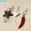 FUHUIOT Pentagram Star Móc Khóa, Móc Treo DIY Pu Da Mặt Dây Chuyền, Hoạt Hình Đa Chức Năng Đáng Yêu Túi Sáng Tạo Quyến Rũ Nam