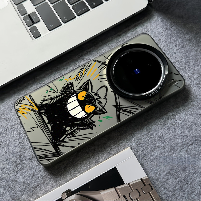 Ốp điện thoại cứng Micro Matte “Graffiti Gengar ” cho Vivo X300 Ultra X300 Pro X200 Pro X100S Pro X90 V60 V50 V40 / Vỏ Vivo chống sốc