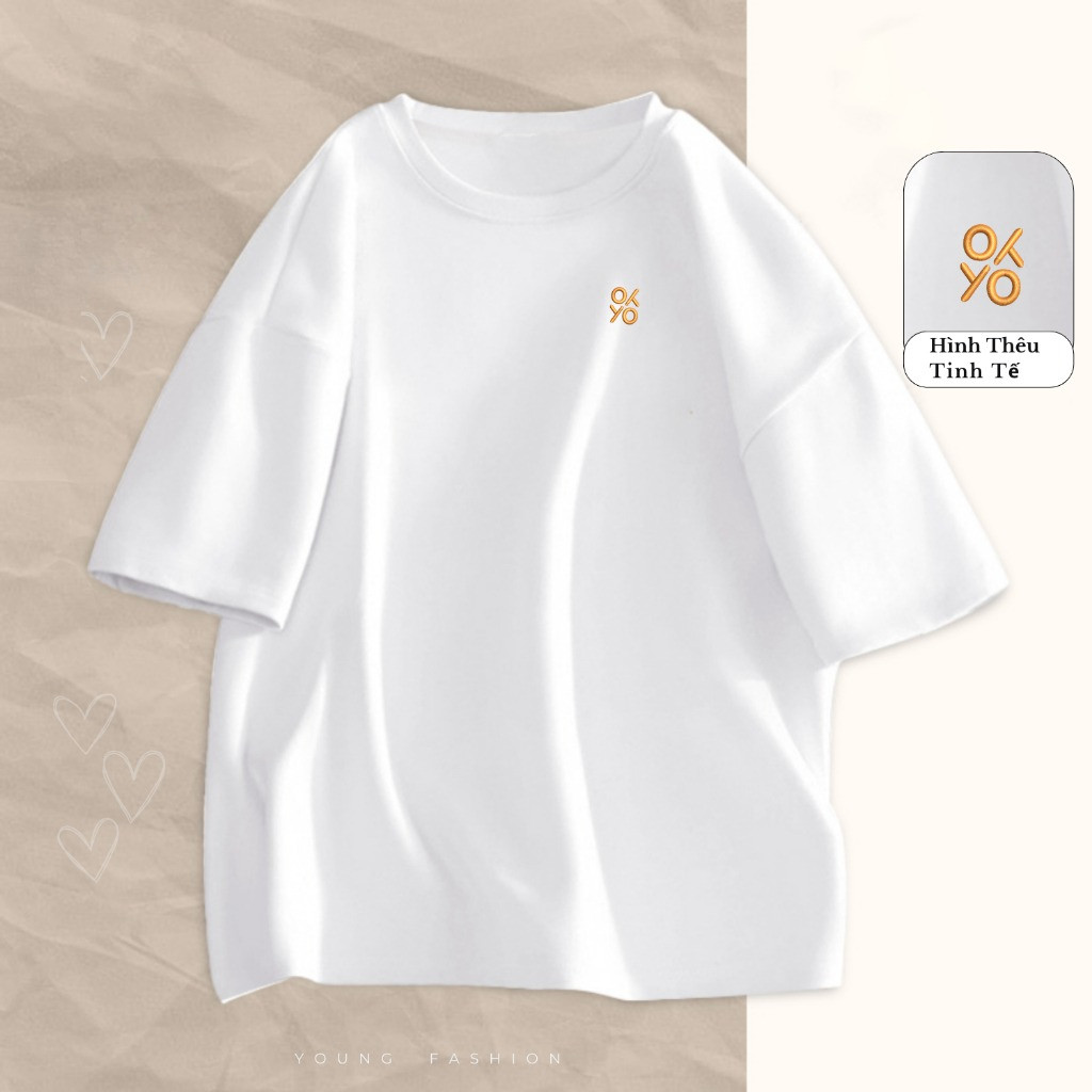 （Giao hàng 24h）Angela Áo Thun THÊU Cat & Goldfish Chất Cotton Thoáng Mát Form Rộng Tay Lỡ Cho Nam Nữ Phong Cách Unisex