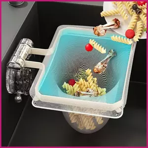 Giỏ lọc bồn rửa Giá đỡ cốc hút với 50 túi lưới Giỏ lọc chất thải thực phẩm cho mặt bàn Cửa hàng nhà bếpidaevn