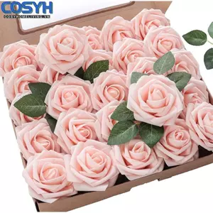 <cosyh>Artificial Flowers Flexible Construction Handmade Craftsmanship PVC Material
