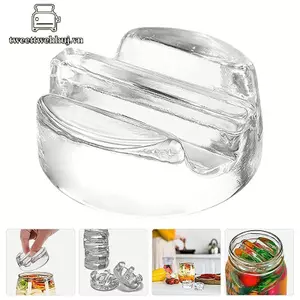 Nhíp lên men Trọng lượng kính có tay cầm dễ dàng Nắp lên men kính nặng cho cọc cọc cọc Cro Kimchi VN