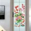 VVDZA 2 Miếng Dán Hoa Koi, Miếng Dán Tường Hoa Sen Vàng Chống Thấm Nước PVC, Chống Tĩnh Điện Phong Cách Trung Hoa Kính Cửa Sổ Decal Trang Trí Cửa Sổ