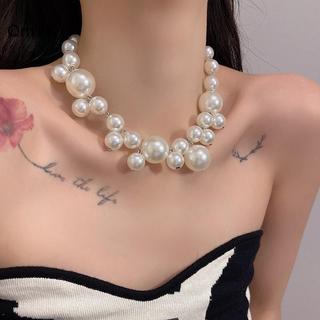 Nhà Máy Thời Trang Vintage Hyperbole Ngọc Trai Không Đều Nelace Pháp Retro Xương Cổ Dây Xích Dành Cho Nữ Cô Gái Mặt Dây Chuyền Thanh Lịch Nelace Trang Sức Quà Tặng QrhYK