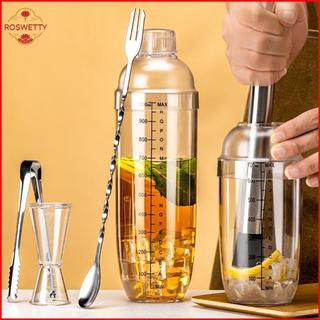 (BWD) 3 / 5 / 7 Cái Bộ Bình Lắc Cotail Shaker Và Bộ Đo Jigger Đồ Uống Hỗn Hợp Dụng Cụ Lắc Tay Để Pha Chế Và Thanh Gia Đình [VN]